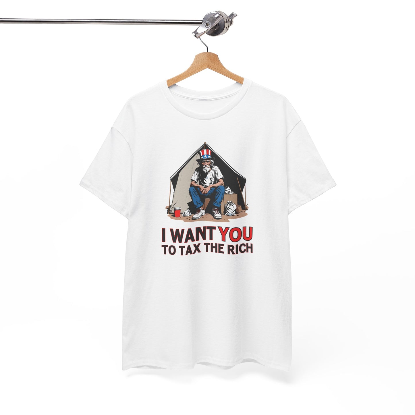 I Want YOU To Tax The Rich - Unisex Heavy Cotton Tee