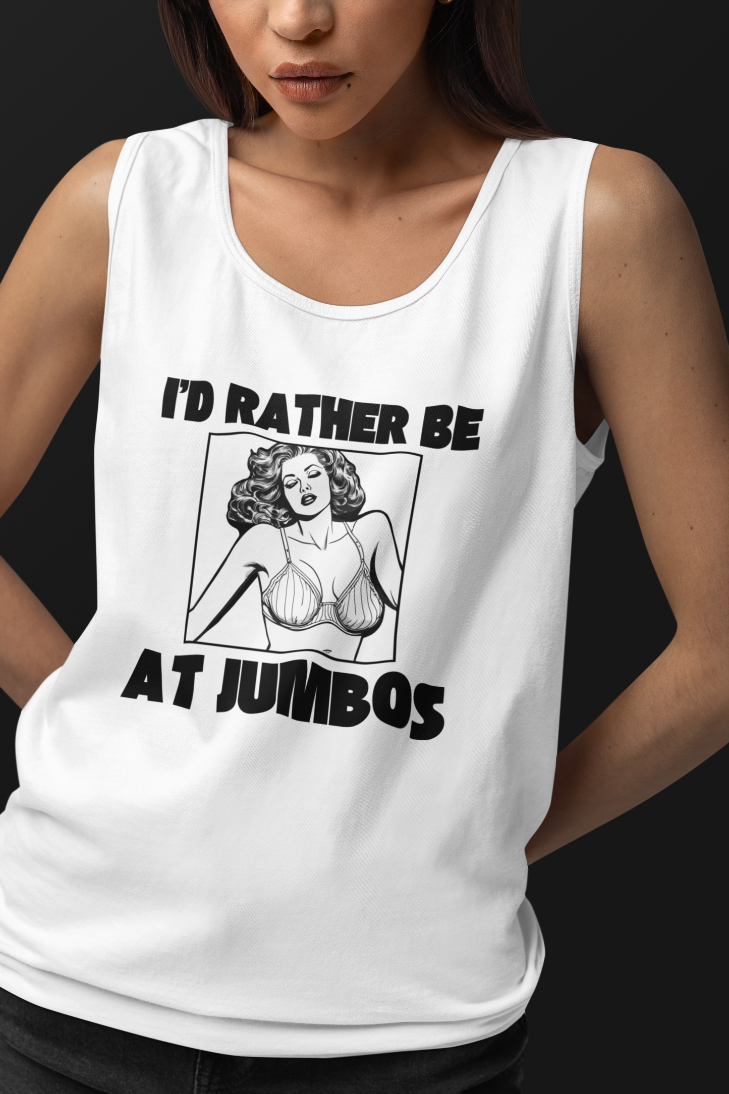 I'd Rather Be at Jumbo's - Unisex Garment-Dyed Tank Top