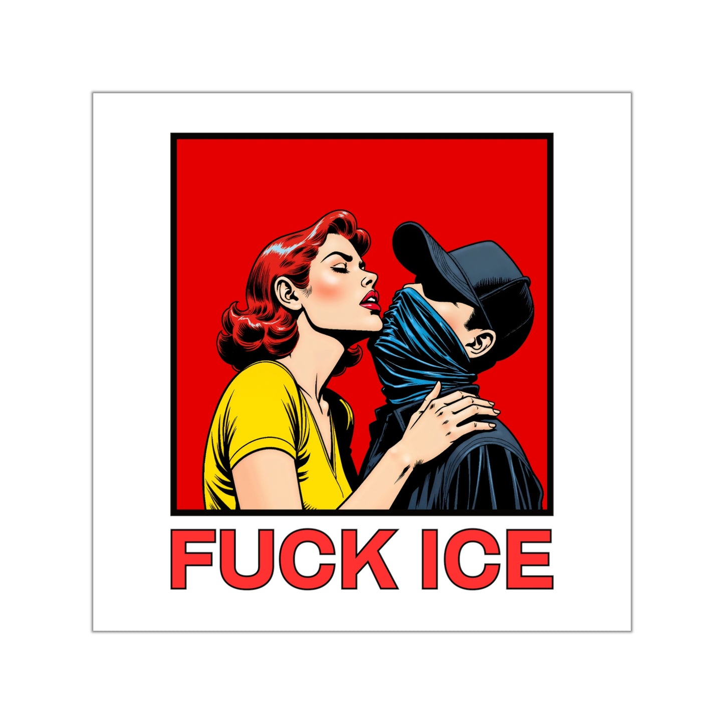 Chinga a ICE - Square Vinyl Stickers