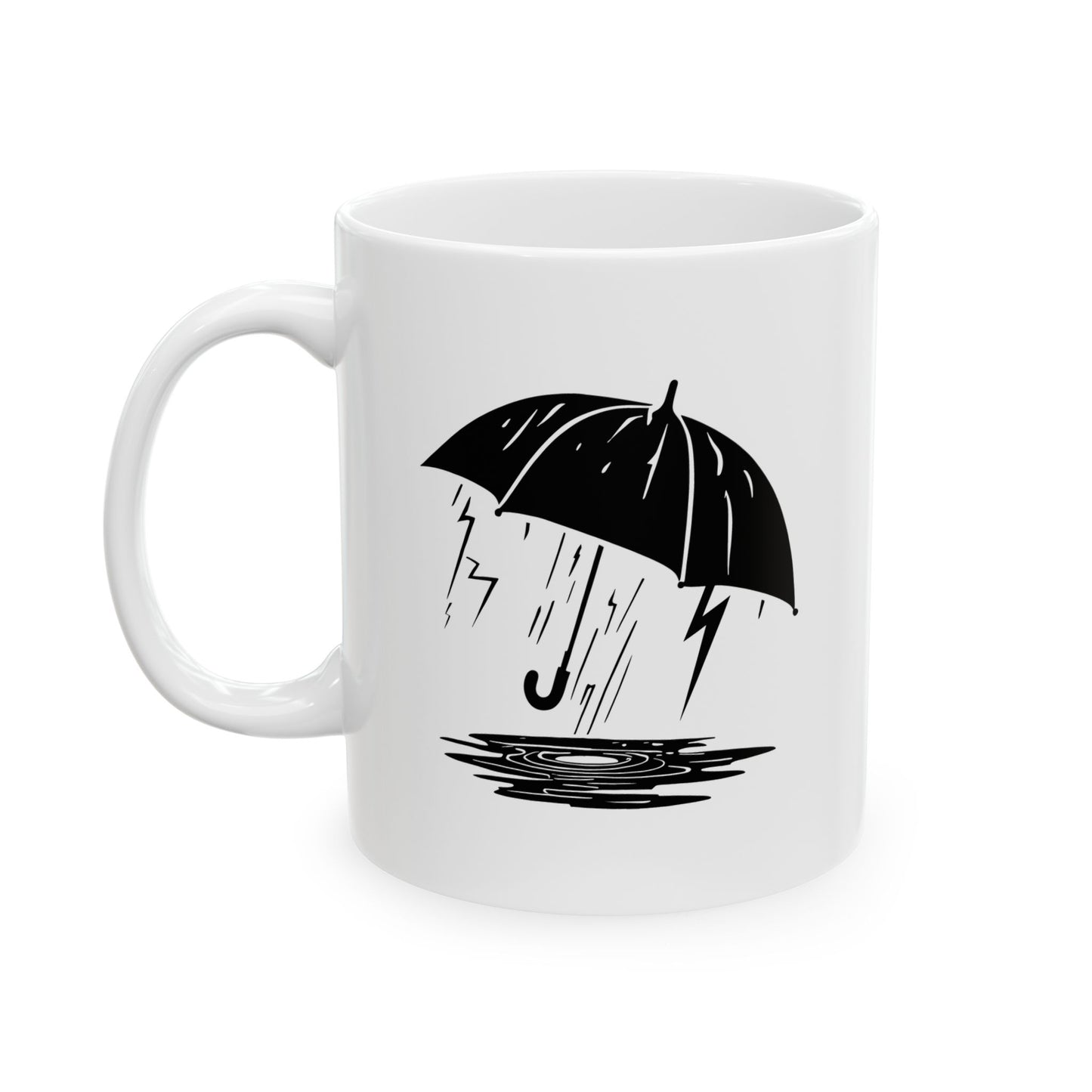 Rain Check Merch Umbrella Logo - 11oz Ceramic Mug