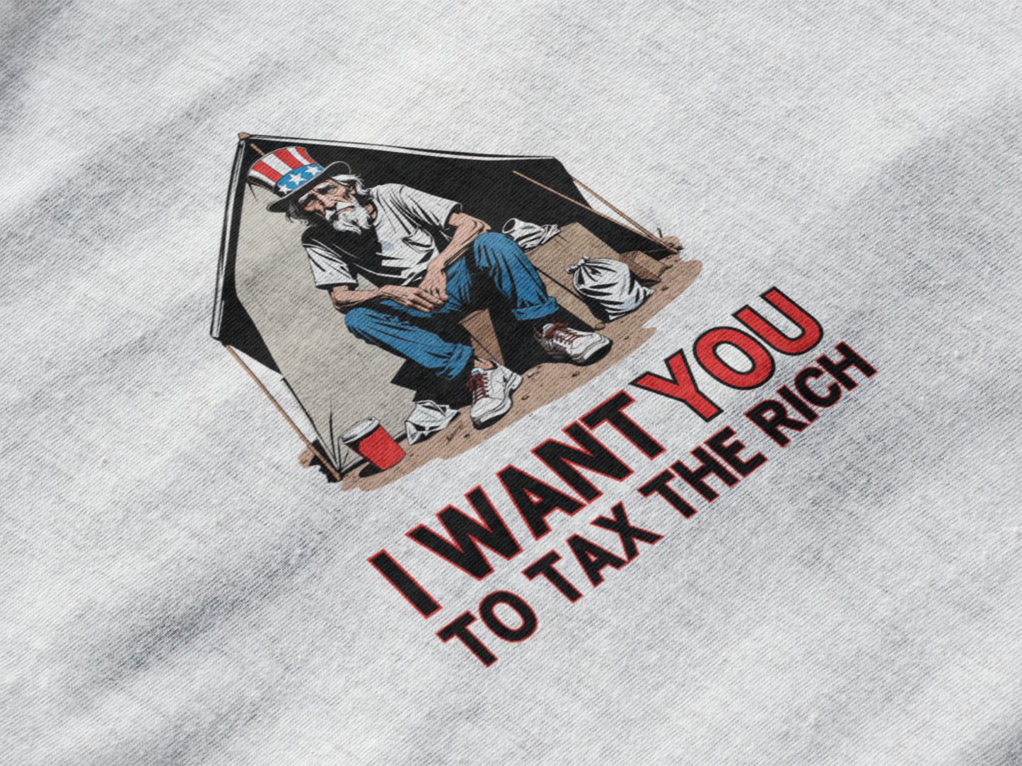 I Want YOU To Tax The Rich - Unisex Heavy Cotton Tee