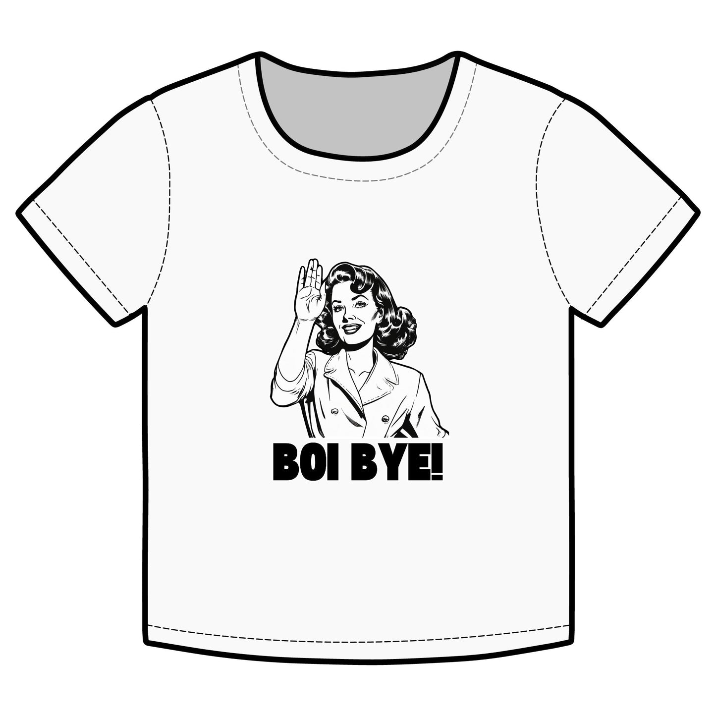 Bye Boi - Organic Rib Baby Tee