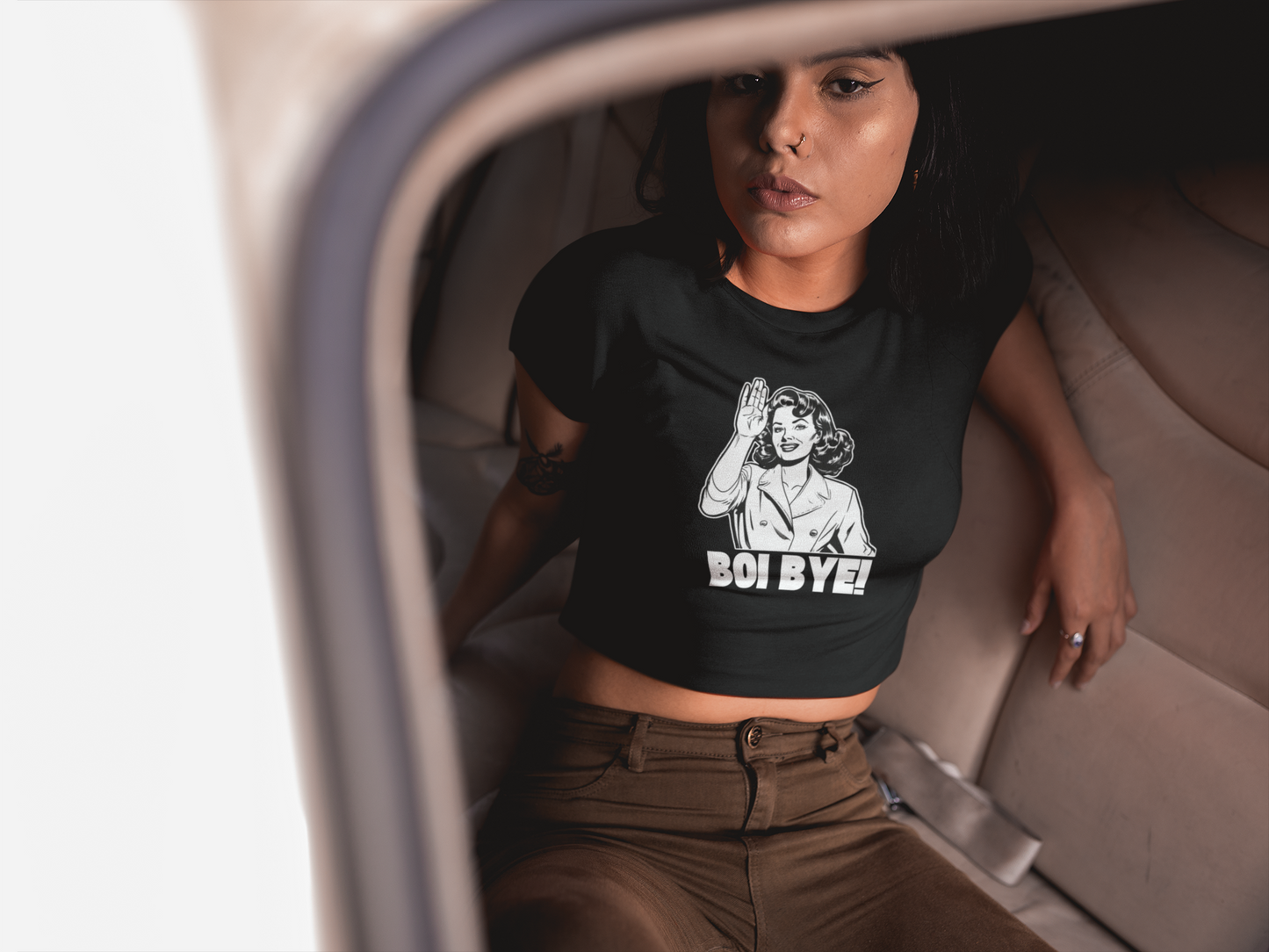 Bye Boi - Organic Rib Baby Tee