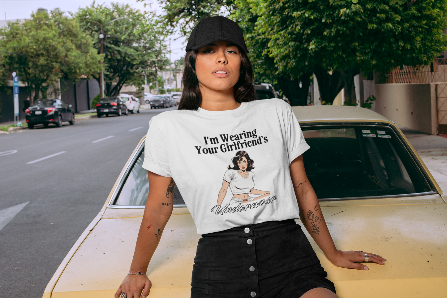 I'm Wearing Your Girlfriend's Underwear - Unisex Garment Dyed Tee