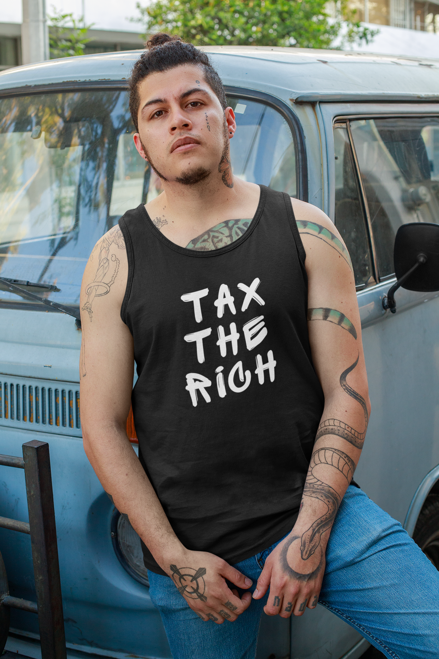 Tax The Rich - Unisex Garment-Dyed Tank Top