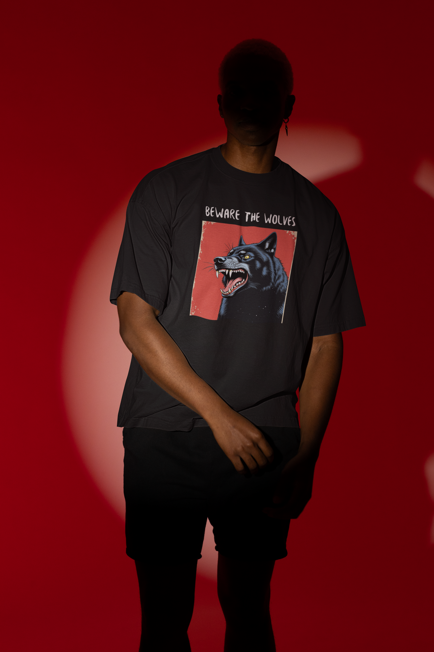 Beware the Wolves - Men's Heavy Oversized Tee