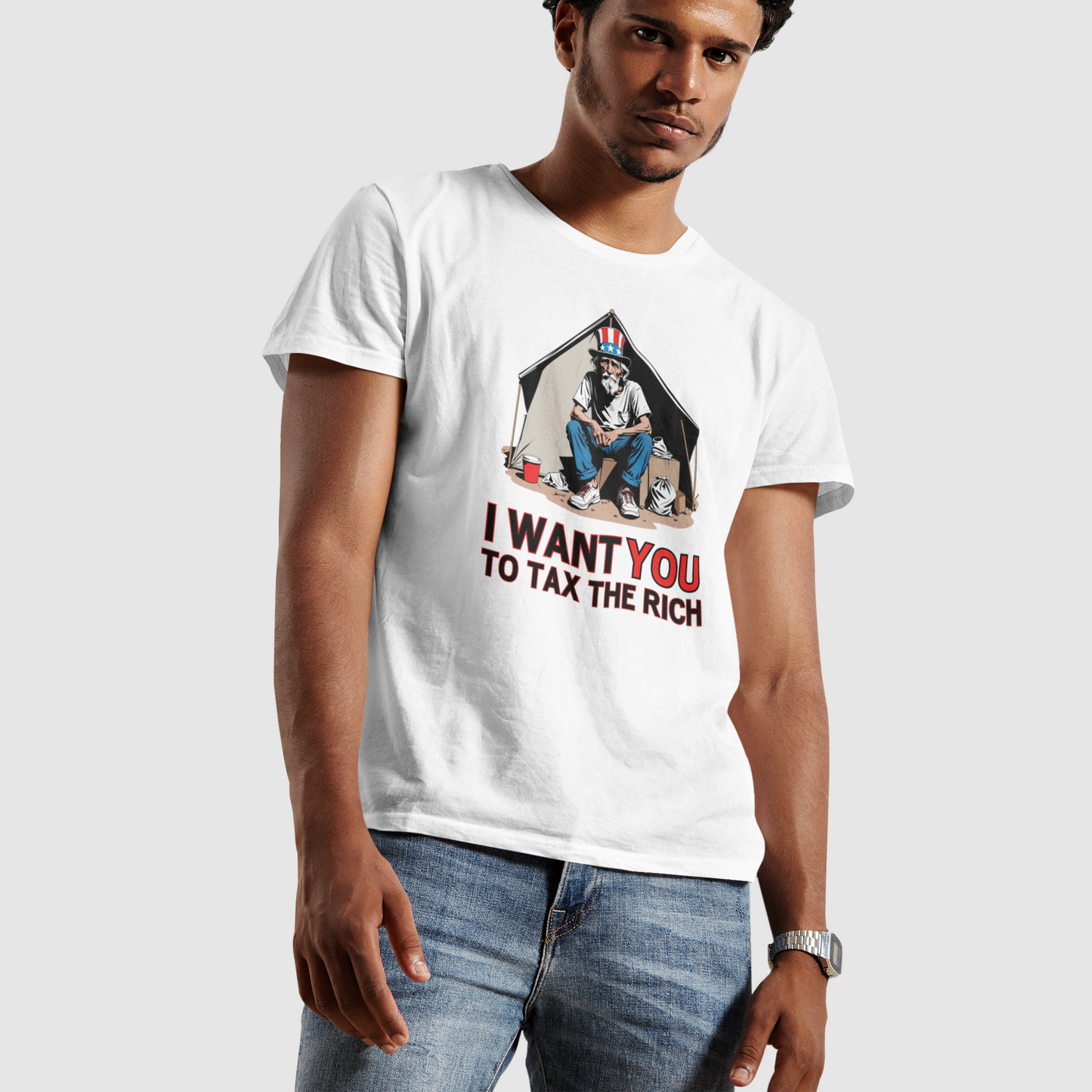 I Want YOU To Tax The Rich - Unisex Heavy Cotton Tee
