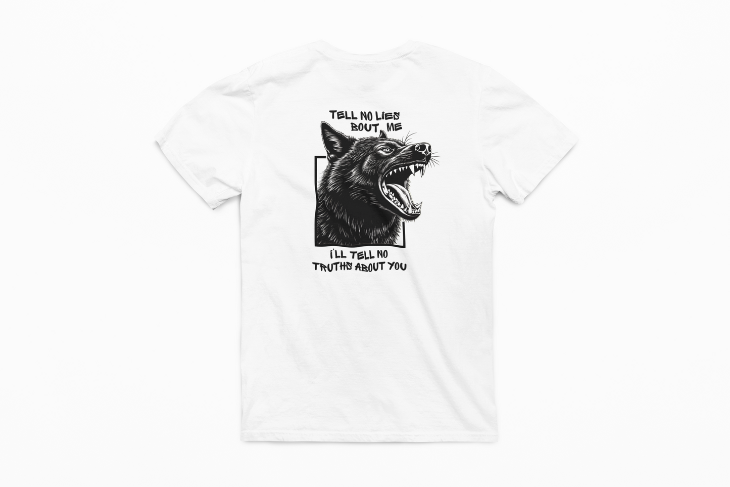 Tell No Lies - Unisex Garment-Dyed Pocket Wolf T-Shirt