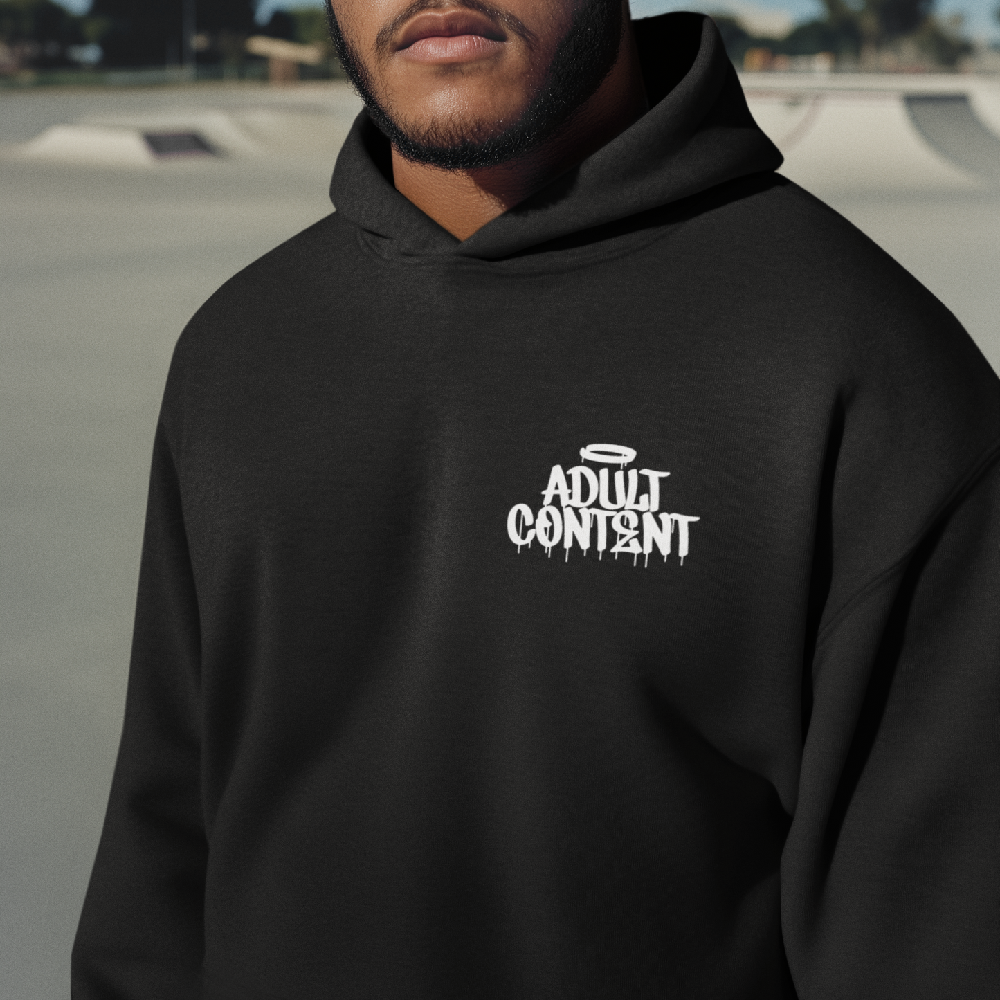 Adult Content-Oversized Thick Pullover Hoodie