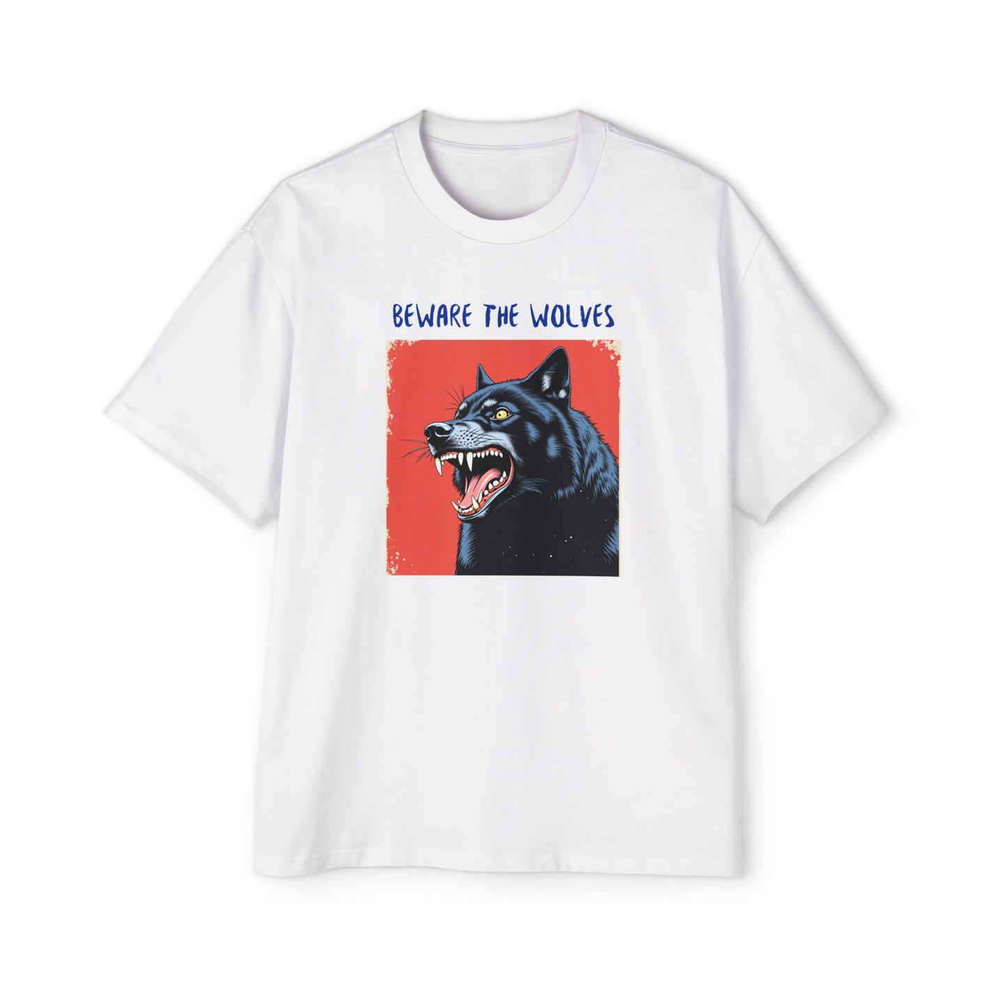 Beware the Wolves - Men's Heavy Oversized Tee