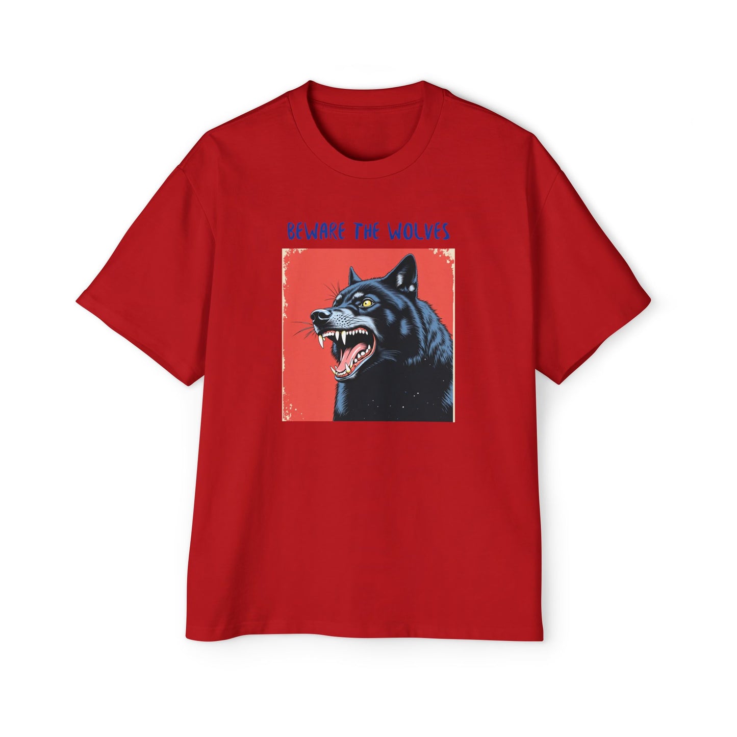 Beware the Wolves - Men's Heavy Oversized Tee