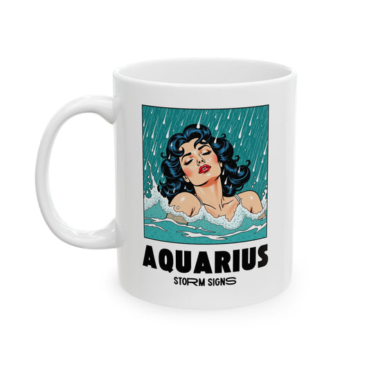 Storm Signs, Aquarius - 11oz Ceramic Astrology Zodiac Sign Mug